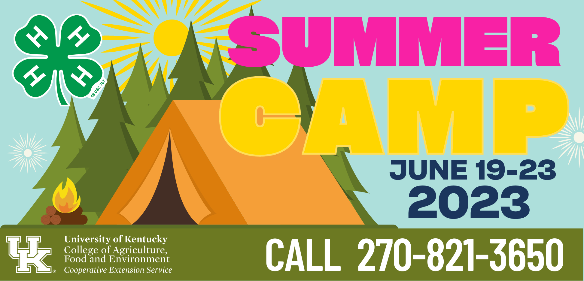 4-H Summer Camp will be held June 19-23, 2023