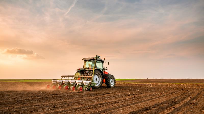 Tractor in feild